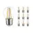 Mehrfachpackung 10x Noxion Lucent Lustre LED E27 Kugel Fadenlampe Klar 2.5W 250lm - 827 Extra Warmweiß - Ersatz für 25W