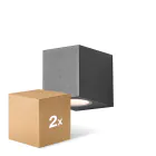 Mehrfachpackung 2x D'Lite Wandleuchte Vrebos Schwarz | IP54 - Geeignet für 1x GU10